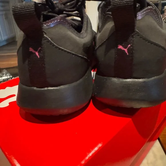 Puma Black and Pink SoftFoam Sneakers - Picture 4 of 8